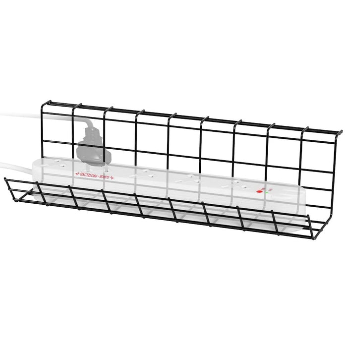 Duronic CMH1 organizzatore di cavi da scrivania| Nero lega d'acciaio dimensioni 40 x 15.5 x 17 cm| Stile moderno| Fornito con viti per una facile installazione |Sicuro ordinato conveniente estetico