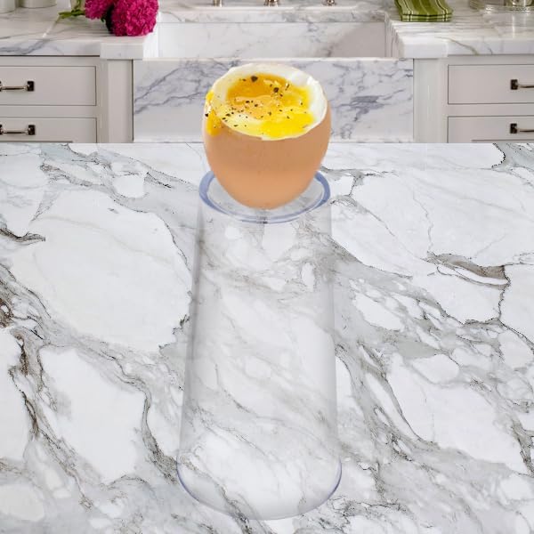 Duronic EB27 WE Cuociuova 400W, Fino a 7 uova, Sode, alla coque o medie, Cuoci uova, Bollitore uova con Funzione mantenimento in caldo, Misurino e coppette per cottura in camicia