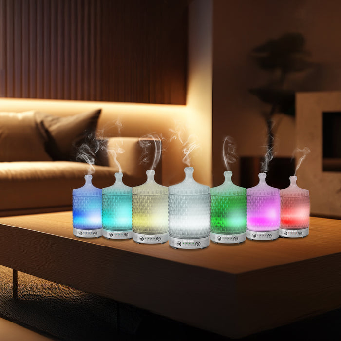 Duronic AD33 Diffusore di Oli Essenziali Diffusore aromatico 100ml Aromaterapia Diffusore con Luce Diffusore per Oli Essenziali Senza BPA Vaporizzatore Diffusore aromaterapico