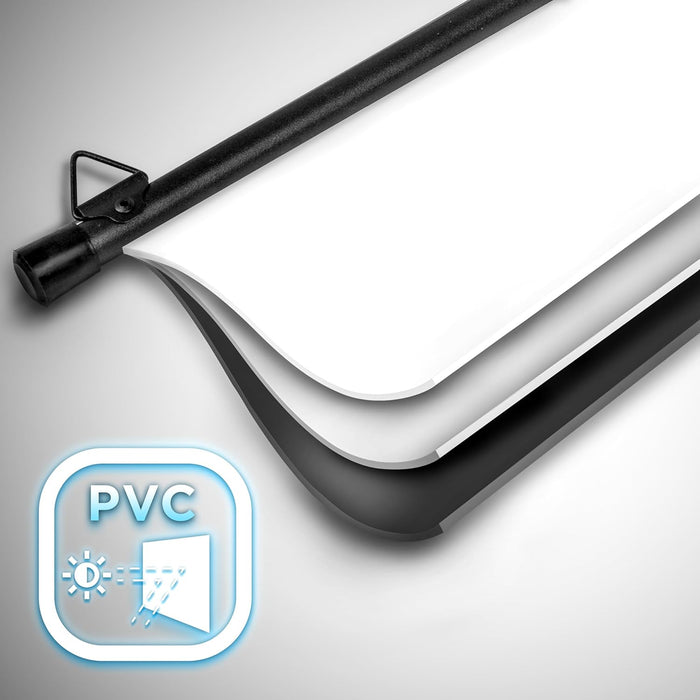 Duronic BPS40 16:9 Telo Proiettore 40 pollici, Schermo per proiettore, Telo da proiezione interno esterno, Home theater cinema Full HD 3D 4K, Schermo di proiezione anti pieghe per casa ufficio scuola