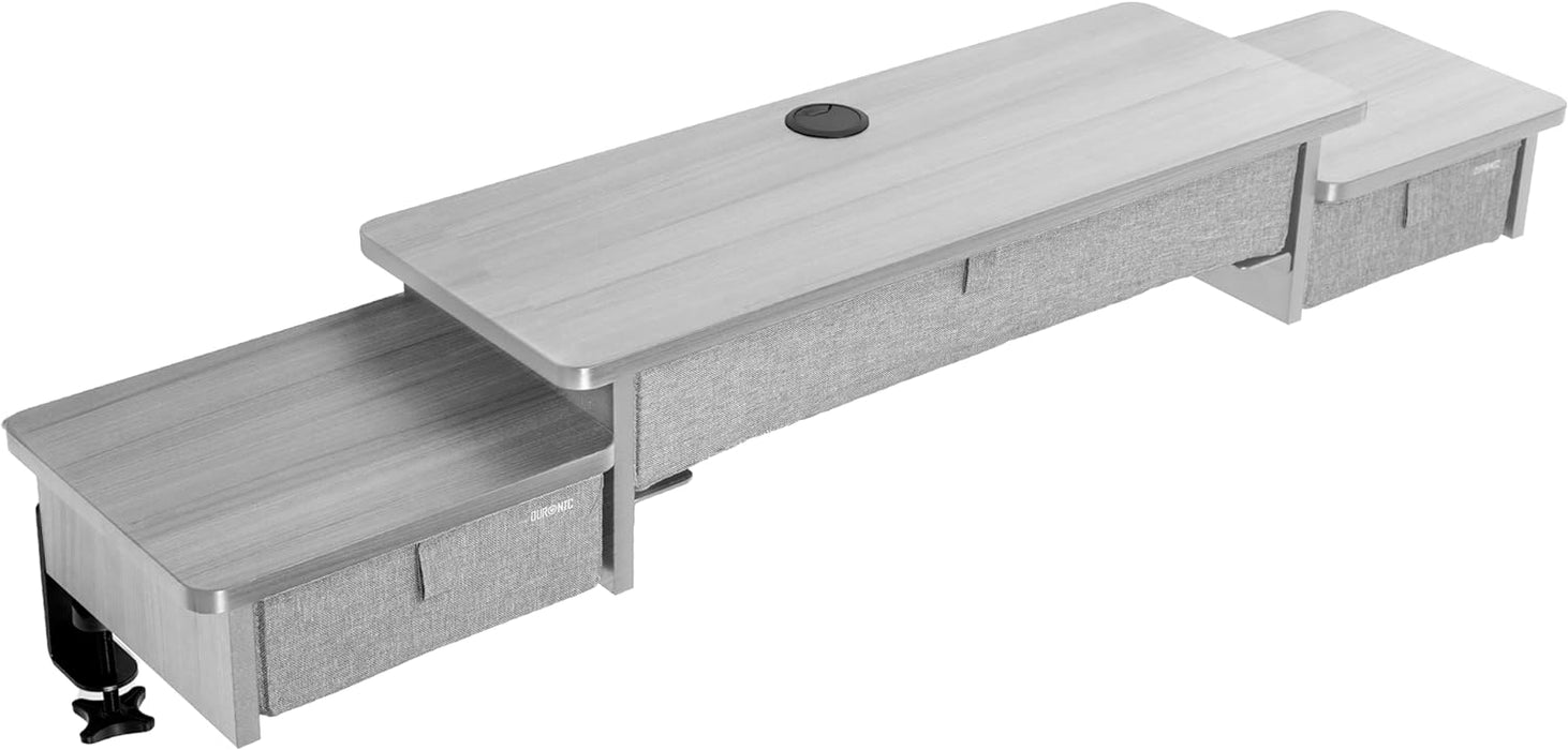 Duronic DD4 GY 120 cm Desk Top Grigio con 3 cassetti |Compatibile con tutti i Desk Top da 120 cm | Accessorio per scrivania | Professionale estetico e organizzato | Superficie per sollevare lo schermo