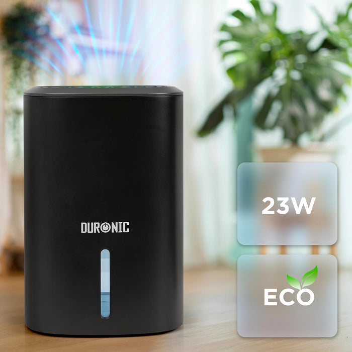 Duronic DH06 BK Deumidificatore 23W | 240ml al giorno|Capacità serbatoio 0.8L | Ideale per piccoli spazi | Previene muffa, cattivi odori e condensa| Mantiene gli oggetti asciutti