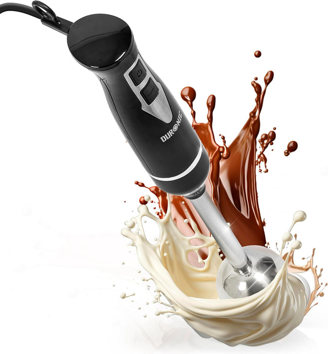 Duronic HB35B Frullatore a immersione 350W| Lame e bacchetta in acciaio inox facili da pulire| Impugnatura sottile, 2 velocità diverse| Resistente al calore e allusura, versatile| Cavo lungo 150 cm