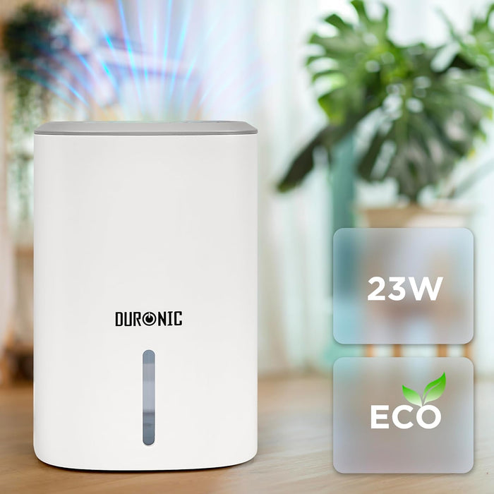 Duronic DH06 WE Deumidificatore 23W | 240ml al giorno|Capacità serbatoio 0.8L | Ideale per piccoli spazi | Previene muffa, cattivi odori e condensa! Mantiene gli oggetti asciutti