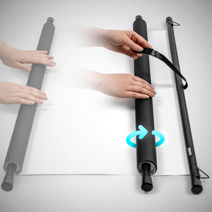 Duronic BPS40 16:9 Telo Proiettore 40 pollici, Schermo per proiettore, Telo da proiezione interno esterno, Home theater cinema Full HD 3D 4K, Schermo di proiezione anti pieghe per casa ufficio scuola