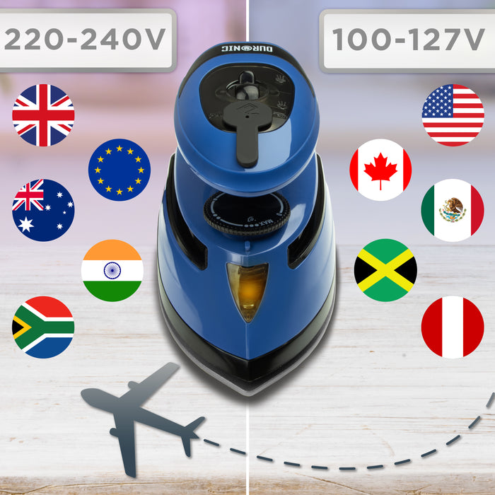 Duronic SI4 BB Ferro da Stiro a Vapore da Viaggio 420W Mini Ferro da Stiro Portatile con Serbatoio d’Acqua da 30 ml Perfetto per Stirare in Viaggio