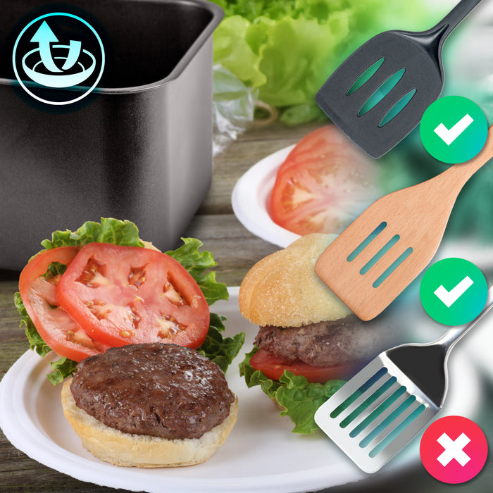 Duronic AFD1 Cassetto grand per friggitrice ad aria Duronic AF24 | Vassoio di cottura 10L | Contenitore per friggitrice ad aria a doppia zona | Canina sana per tutta la famiglia | Opzione Sync Cook