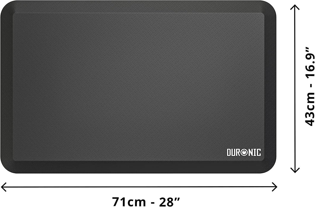 Duronic DM-MAT2 Tappetino Anti-fatica 71 x 43 cm | Poggia piedi ergonomico spessore 2 cm in gomma | Tappeto Poggiapiedi confortevole per stare in piedi | Supporto per lavorare in piedi | Riduce dolori