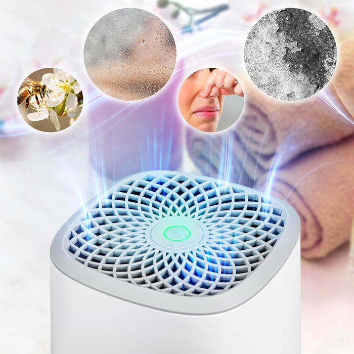 Duronic DH06 WE Deumidificatore 23W | 240ml al giorno|Capacità serbatoio 0.8L | Ideale per piccoli spazi | Previene muffa, cattivi odori e condensa! Mantiene gli oggetti asciutti