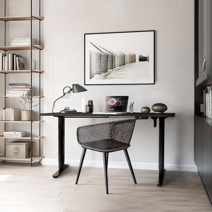 Duronic TM51 BK Telaio scrivania elettrico | Scrivania regolabile in altezza 72-118cm | Memoria per impostare altezza ideale | Capacità peso max 70kg | Motore singolo potente | Nero