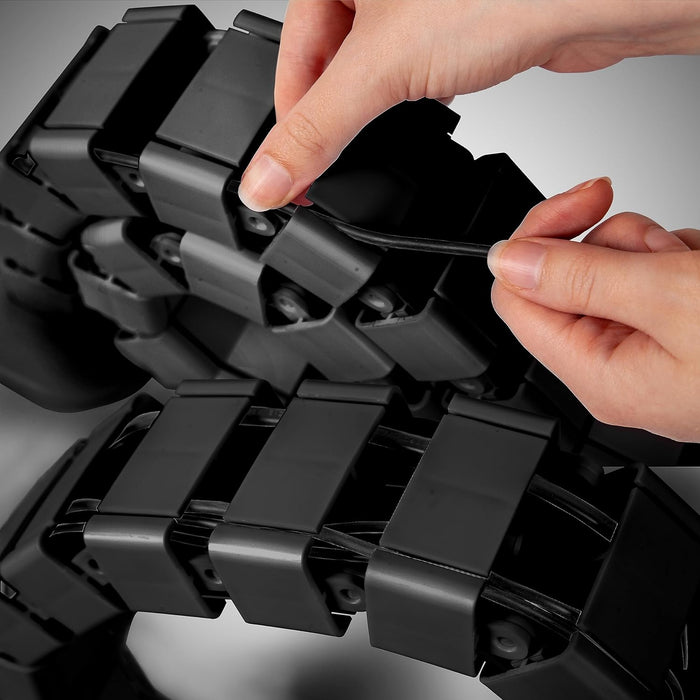 Duronic CM1DM BK Canalina per la gestione dei cavi, Regolabile in altezza, 4 canali per tavoli da ufficio, lunghezza 130 cm, Ideale per postazioni di lavoro, Nero