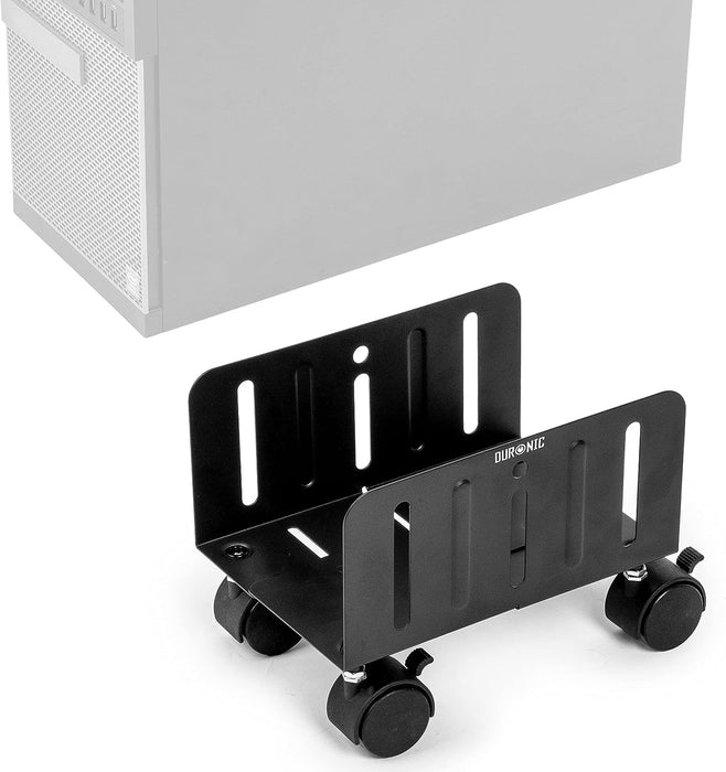 Duronic DMHD2 carrello per computer | Supporto per CPU con 4 rotelle | Regolabile | Compatibilità universale | Sostegno per torre sotto la scrivania | Rotelle bloccabili