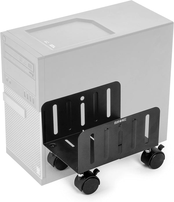 Duronic DMHD2 carrello per computer | Supporto per CPU con 4 rotelle | Regolabile | Compatibilità universale | Sostegno per torre sotto la scrivania | Rotelle bloccabili