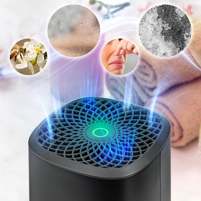 Duronic DH06 BK Deumidificatore 23W | 240ml al giorno|Capacità serbatoio 0.8L | Ideale per piccoli spazi | Previene muffa, cattivi odori e condensa| Mantiene gli oggetti asciutti