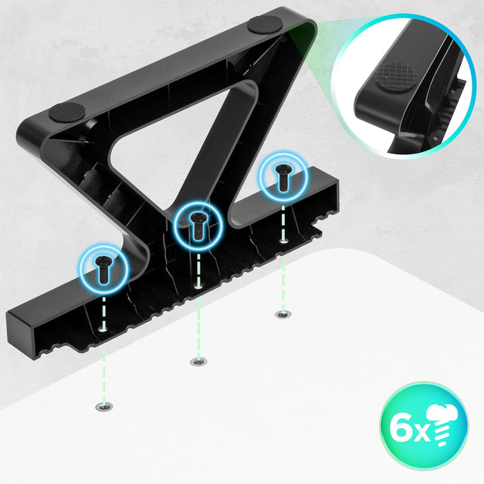 Duronic DM06-2 WE Supporto per Monitor e Laptop, 81x30 cm, Rialzo Ergonomico da Scrivania per 1 o 2 PC, Altezza 15 cm, Portata 10 kg, Bianco, Mensola Salvaspazio per Casa e Ufficio