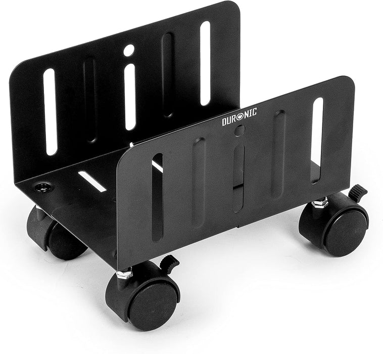 Duronic DMHD2 carrello per computer | Supporto per CPU con 4 rotelle | Regolabile | Compatibilità universale | Sostegno per torre sotto la scrivania | Rotelle bloccabili