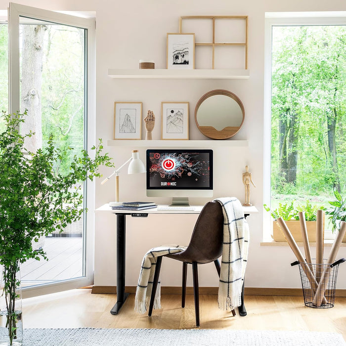 Duronic TT160 WE Piano scrivania Ripiano scrivania 160x60x1,9cm- Compatibile con telai da scrivania Duronic | Piano di lavoro per ufficio ergonomico | Bianco