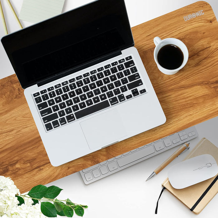 Duronic DM06-2 AW Supporto monitor scrivania dimensioni 81 x 30 cm legno antico - Supporto da tavolo altezza 15 cm per monitor e Laptop - Capacità 10kg - Mensola ergonomica per scrivania