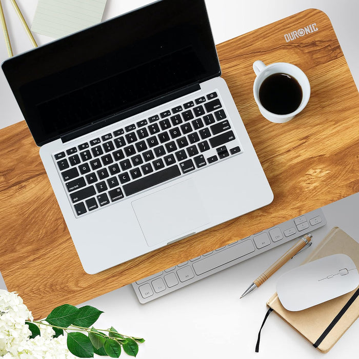 Duronic DM06-1 AW Supporto monitor scrivania dimensioni 62 x 30 cm legno antico - Supporto da tavolo altezza 15 cm per monitor e Laptop - Capacità 10kg - Mensola ergonomica