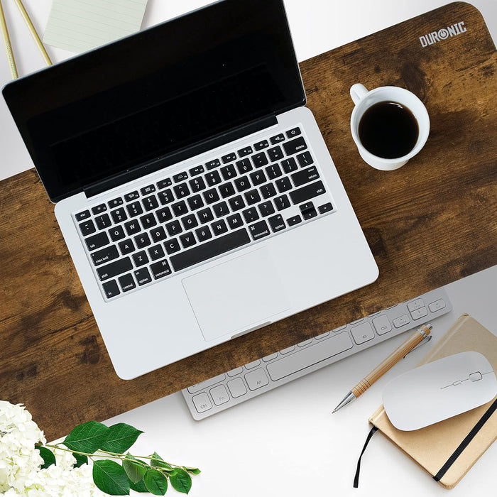 Duronic DM06-2 AO Supporto monitor scrivania dimensioni 81 x 30 cm quercia antica - Supporto da tavolo altezza 15 cm per monitor e Laptop - Capacità 10kg - Mensola ergonomica per scrivania