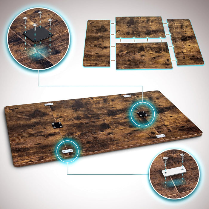 Duronic TT120 AO Piano scrivania  Ripiano scrivania 120x60x1,9cm- Compatibile con telai da scrivania Duronic | Piano di lavoro per ufficio ergonomico | Quercia Antica