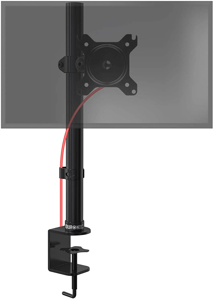 Duronic DM151X1 BK Supporto da scrivania per monitor 1332 | 8 kg per braccio | Altezza regolabile | Inclinazione -15°/+15°, rotazione 180°, rotazione 360°| VESA 75/100