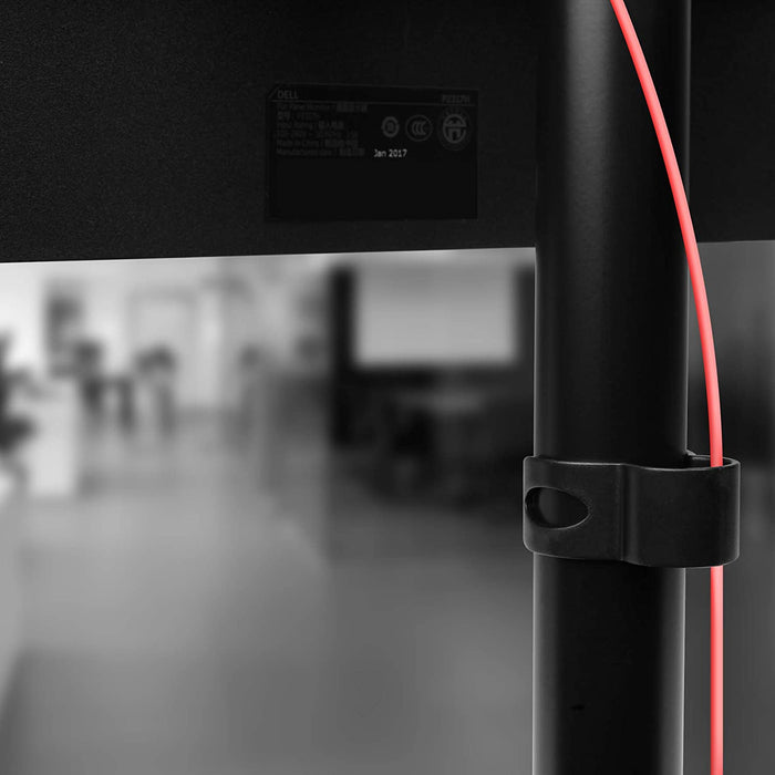 Duronic DM15D2V2 BK Doppio supporto monitor con base dappoggio | 2 schermi 13-32 | Altezza regolabile | Capacità 8 kg | VESA 75/100