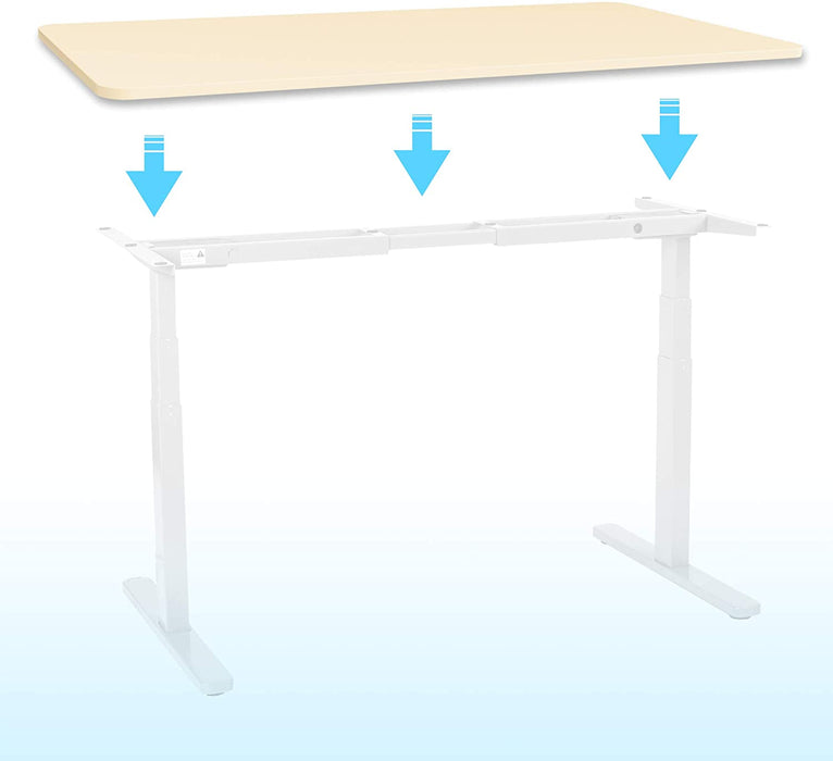 Duronic TT127 WE Piano scrivania  Ripiano scrivania 120 cm x 70 cm - Compatibile con telai da scrivania Duronic  Piano di lavoro per ufficio ergonomico  Bianco
