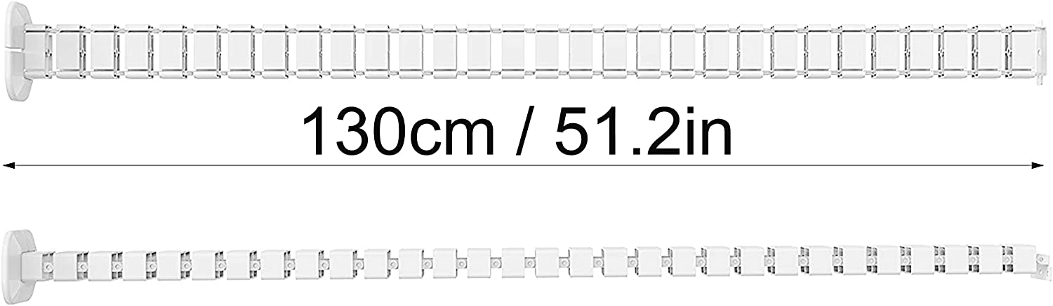 Duronic CM1DM Canalina per la gestione dei cavi - Regolabile in altezza - 4 canali per tavoli da ufficio - lunghezza 130 cm - Ideale per postazioni di lavoro