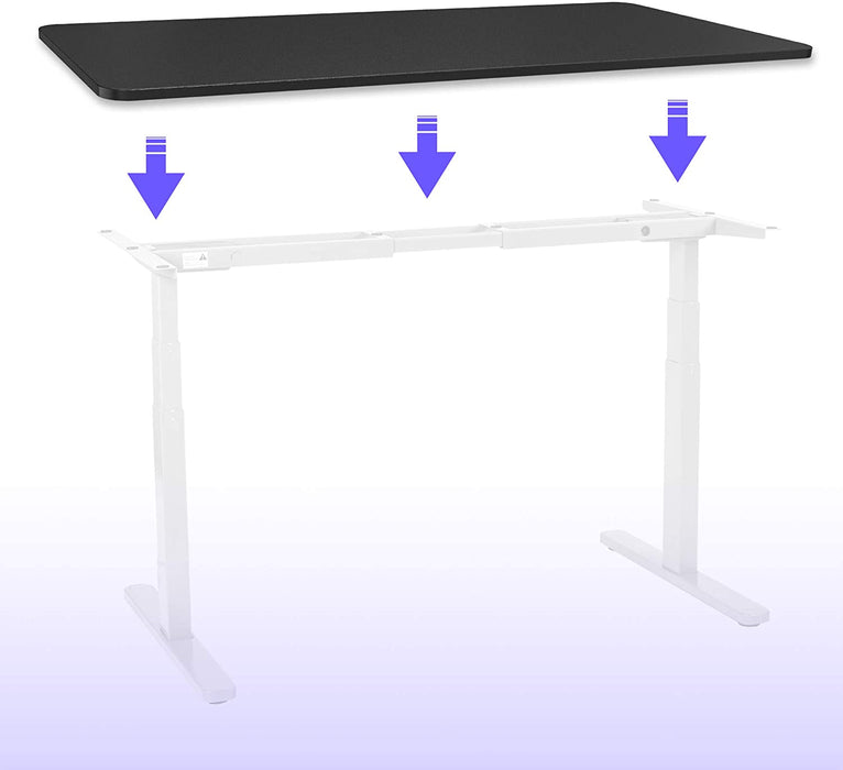 Duronic TT187 BK Piano scrivania  Ripiano scrivania 180 cm x 70 cm - Compatibile con telai da scrivania Duronic  Piano di lavoro per ufficio ergonomico  Nero