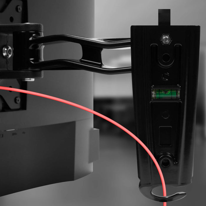 Duronic DM35W1X2 Supporto monitor da parete | Per schermi da 13 a 30 pollici | Inclinazione regolabile | Capacità 20 kg |VESA 70 100 | Supporto ergonomico murale | Con ganci gestione cavi | Universale