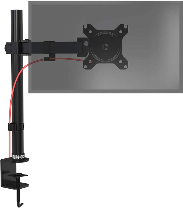 Duronic DM151X2 BK Supporto da scrivania per monitor 1332 | 8 kg con braccio estensore | Altezza regolabile | Inclinazione -15°/+15°, rotazione 180°, rotazione 360°| VESA 75/100