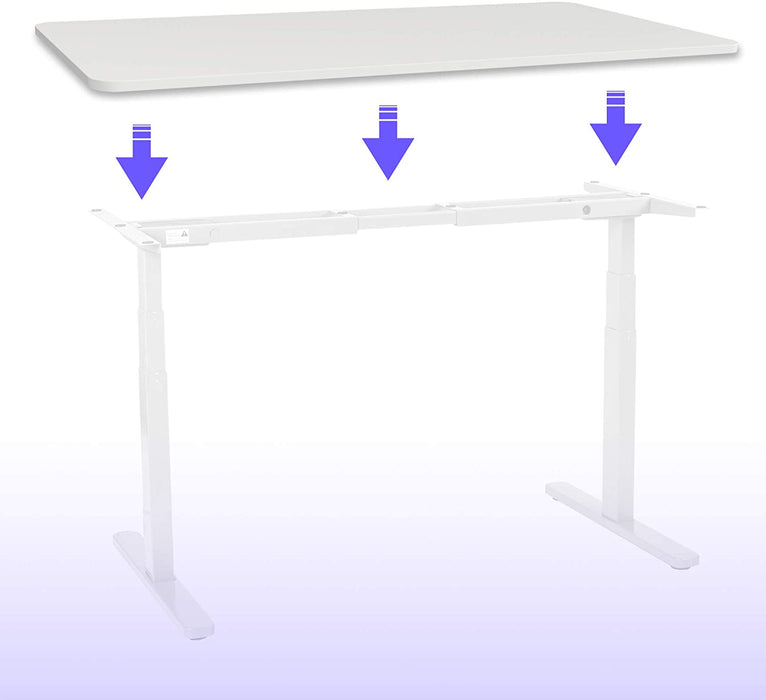 Duronic TT187 WE Piano scrivania  Ripiano scrivania 180 cm x 70 cm - Compatibile con telai da scrivania Duronic  Piano di lavoro per ufficio ergonomico  Bianco