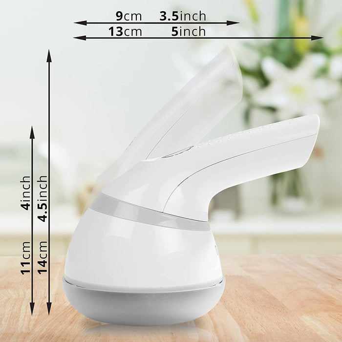 Duronic FS16USB Rasoio tessuti, Debobbler, Rimuove pelucchi dai vestiti, Levapelucchi elettrico, Manico girevole, Levapelucchi ricaricabile USB, Levapelucchi con custodia, Ravviva vecchi maglioni