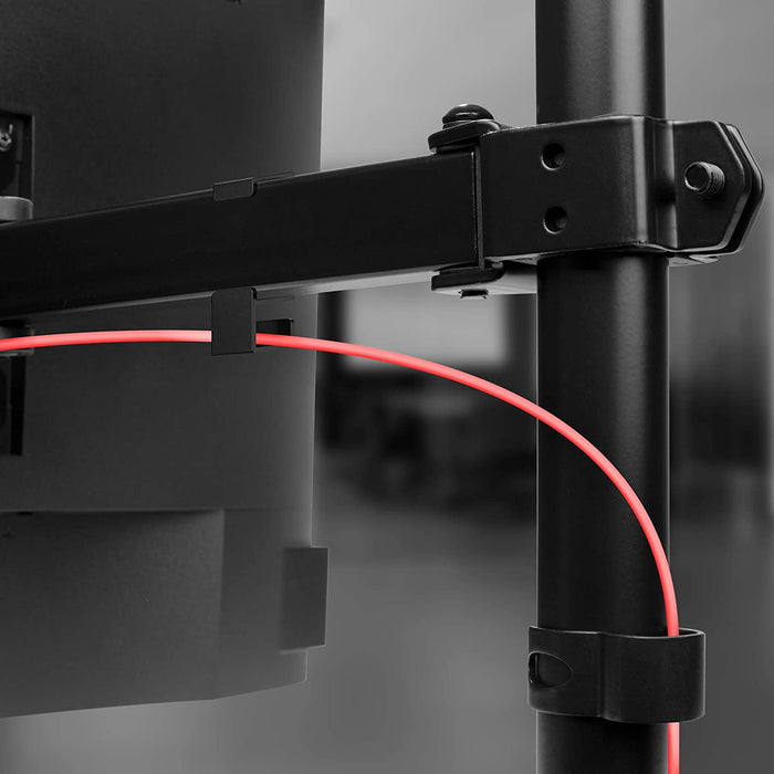 Duronic DM151X3 BK Supporto da scrivania per monitor 1332 | 8 kg con braccio estensore | Altezza regolabile | Inclinazione -15°/+15°, rotazione 180°, rotazione 360°| VESA 75/100