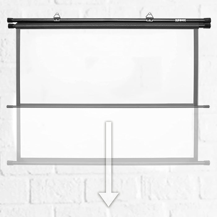 Duronic BPS40 4:3 Telo Proiettore 40 pollici, Schermo per proiettore, Telo da proiezione interno esterno, Home theater cinema Full HD 3D 4K, Schermo di proiezione anti pieghe per casa ufficio scuola