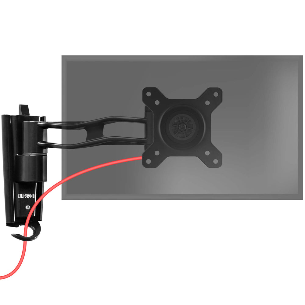 Duronic DM35W1X2 Supporto monitor da parete | Per schermi da 13 a 30 pollici | Inclinazione regolabile | Capacità 20 kg |VESA 70 100 | Supporto ergonomico murale | Con ganci gestione cavi | Universale