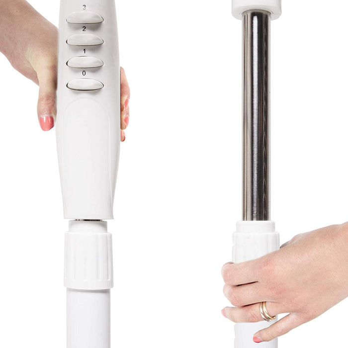 Duronic FN30 Ventilatore a piantana 60W | 3 velocità | 110 a 128 cm regolabile in altezza | 5 Pale ultra silenzioso e ventola oscillante | Base circolare | Motore potente | Ideale per uso notturno