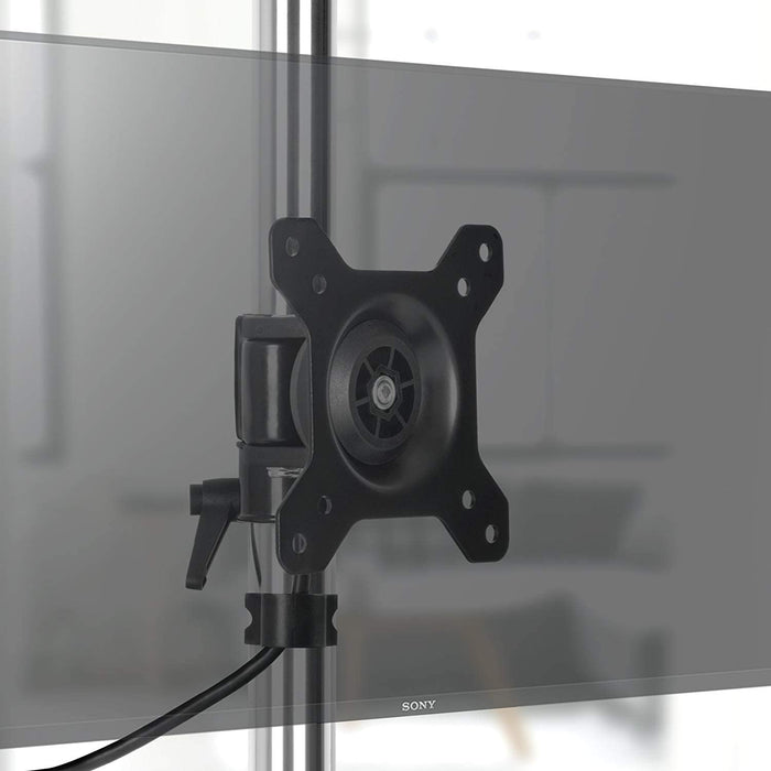 Duronic DM751 Supporto per 1 monitor - Base in acciaio per schermi fino a 24" - Altezza regolabile - Guida in alluminio per schermi fino a 8 kg - Inclinazione +/-15° - Rotazione schermi 360°