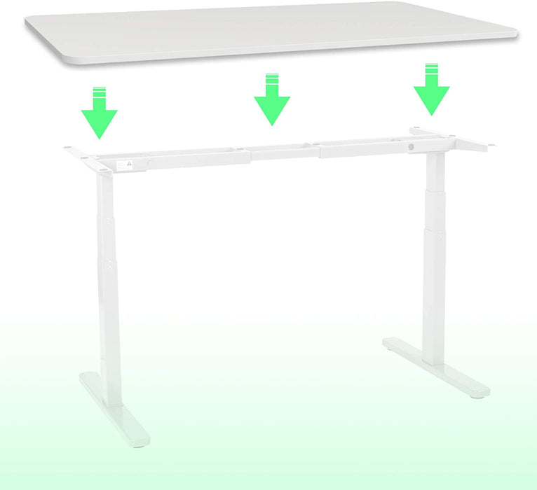 Duronic TT157 WE Piano scrivania  Ripiano scrivania 150 cm x 70 cm - Compatibile con telai da scrivania Duronic  Piano di lavoro per ufficio ergonomico  Bianco