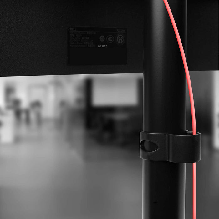 Duronic DM15V2 BK Supporto Monitor doppio per 2 schermi da 13-32 pollici, Braccio monitor PC ergonomico fino 8kg, VESA 75/100, regolabile altezza inclinazione girevole, per ufficio casa scuola, nero