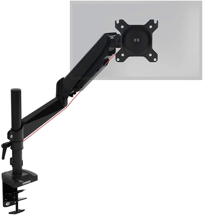 Duronic DMG51X2 Supporto da scrivania monitor 15 27 staffa schermo con braccio regolazione a gas morsetto tavolo VESA MAX 100 x 100mm acciaio INOX portata 8kg