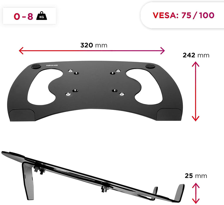 Duronic DML1 BK Supporto per computer portatile / tablet / tastiera Compatibile con la gamma DM35
