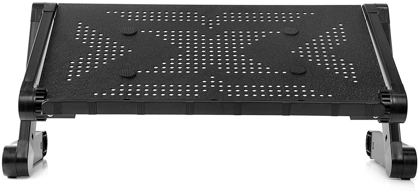 Duronic DML121 Supporto PC portatile regolabile in 24 posizioni - Raffreddamento notebook - Rialzo leggero per tablet - Compatibilità universale - Laptop riser - Scrivania o tavolino da lavoro