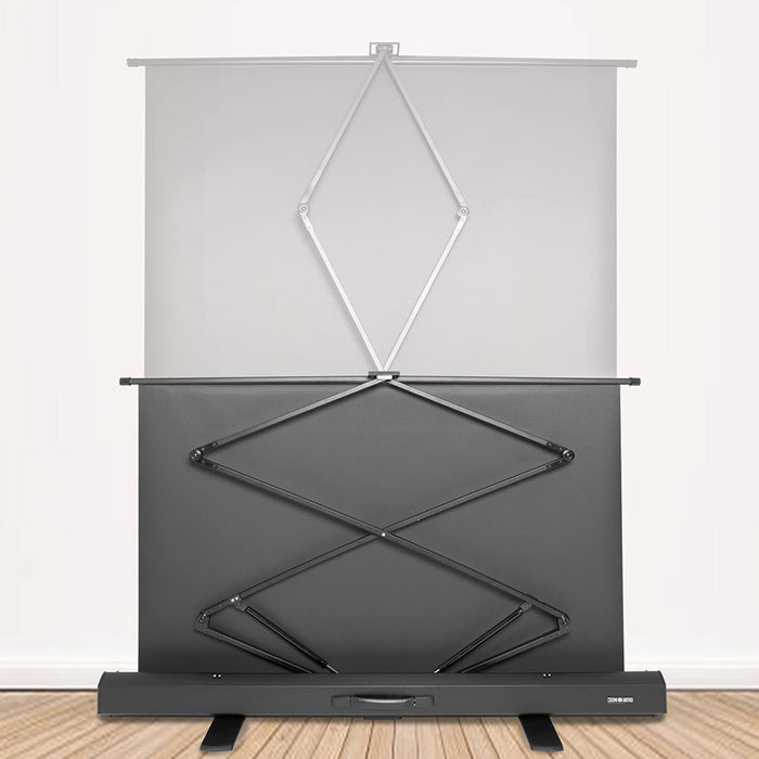 Duronic FPS60 /43 schermo di proiezione 80 formato 4:3 / 122 X 91 cm - telo proiettore retrattile auto-portante per videoproiettore Full HD 3D 4K - Home cinema home theater ufficio