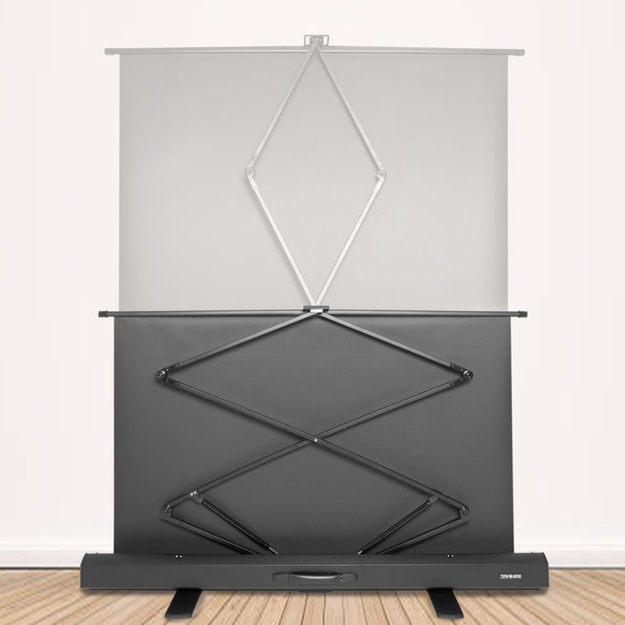 Duronic FPS80 /43 schermo di proiezione 80 formato 4:3 / 163 X 122 cm - telo proiettore retrattile auto-portante per videoproiettore Full HD 3D 4K - Home cinema home theater ufficio