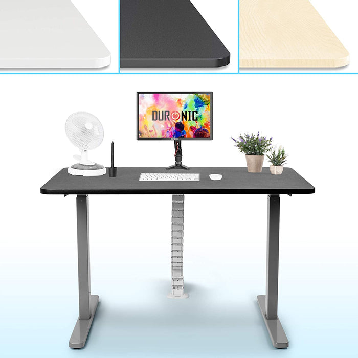 Duronic TT127 BK Piano scrivania  Ripiano scrivania 120 cm x 70 cm - Compatibile con telai da scrivania Duronic  Piano di lavoro per ufficio ergonomico  Nero