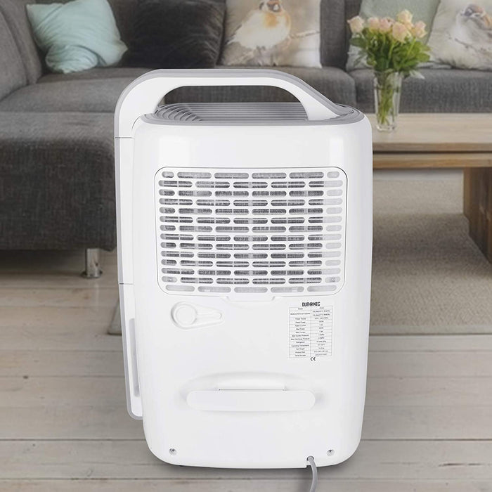 Duronic DH20 Deumidificatore per ambienti compatto e silenzioso 320W capacità giornaliera 20L/24H funzioni turbo, asciugabiancheria e auto-spegnimento a basso consumo energetico