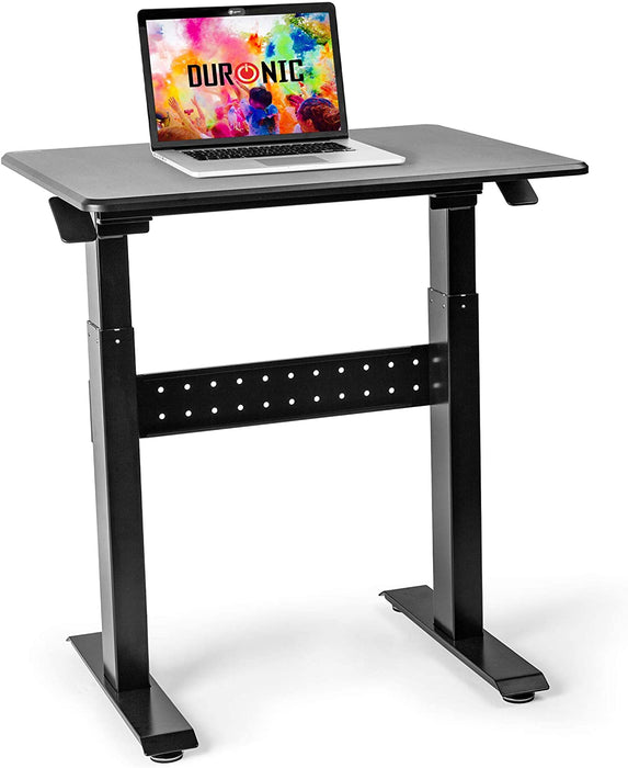 Duronic TM04F Scrivania regolabile | Scrivania ergonomica nera | Superficie 71x56 cm | Altezza regolabile 72-114 cm | Capacità 15 kg |Tavolo multiuso per case e ufficio | Ideale per adulti e bambini