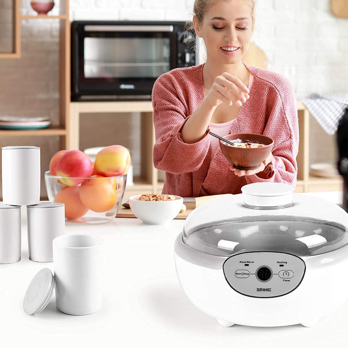 Duronic P8YM2 Vasetti di ricambio  Set di 8 vasetti in ceramica  Compatibile con le yogurtiere Duronic YM1 e YM2  Otto vasetti da 125 ml per monoporzioni